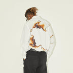 EMPTY REFERENCE Gray And White Ash Long Sleeve Shirt