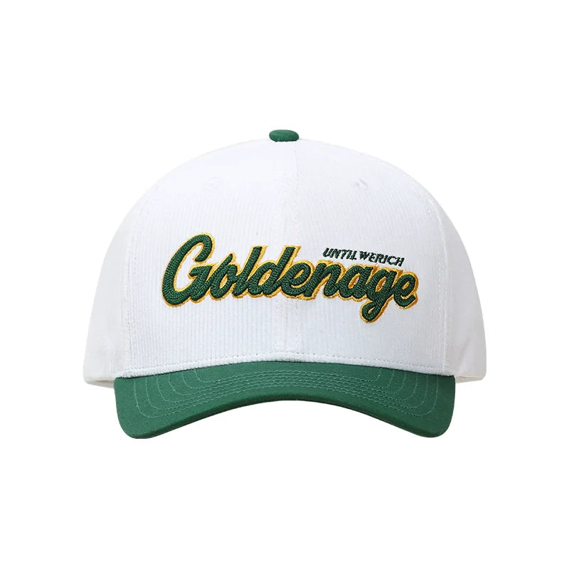 UNTILWERICH 3D Embroidered Corduroy Baseball Cap