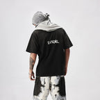 Labt Cracked Print Spray Dirty Washed Faded Tee