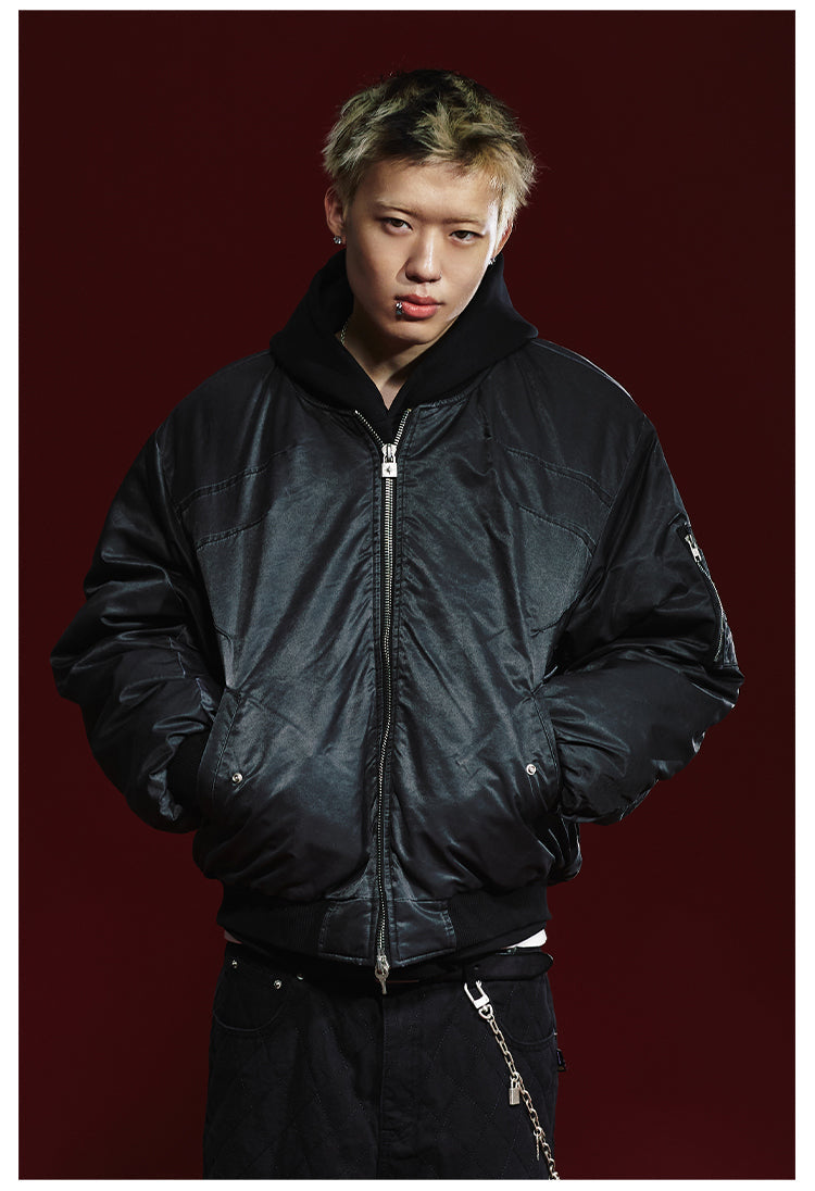 Remedy Pleated Back Design MA-1 Bomber Jacket