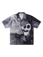 EVILKNIGHT(EK) Full-Print Graffiti Portrait Cuban Shirt