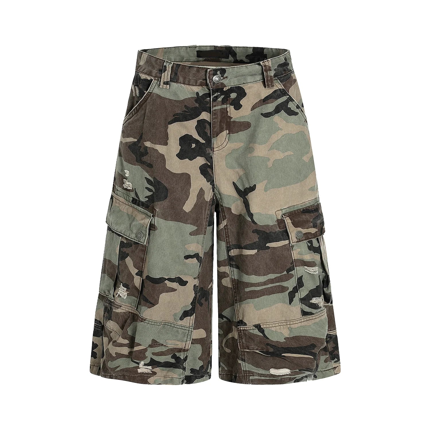 F3F Select Multi Pocket Camouflage Baggy Shorts