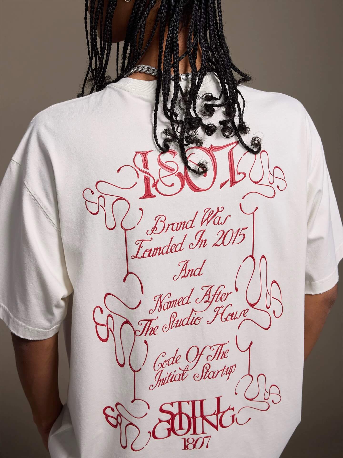 1807 Floral Message Logo 3D Print Distressed Short Sleeve Tee