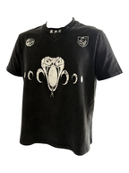 KARMANISTIC Old Washed Snake Head Print Tee
