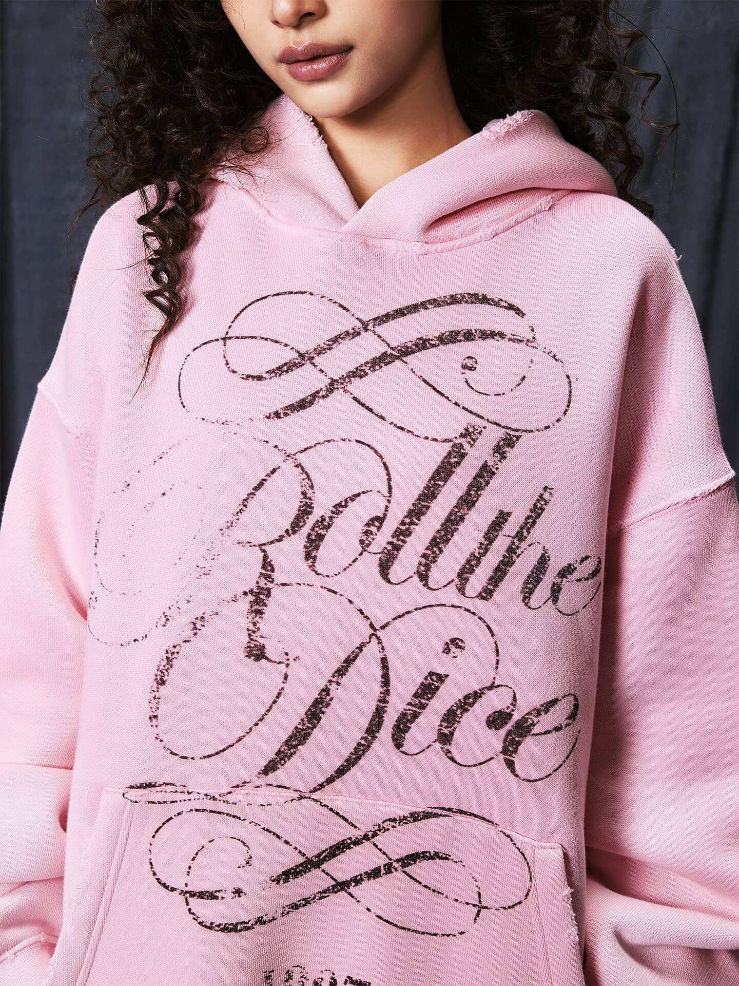 1807 ROLLTHEDICE Vintage Printed Distressed Hoodie