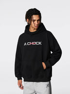 Achock Logo Floral Embroidered Hoodie