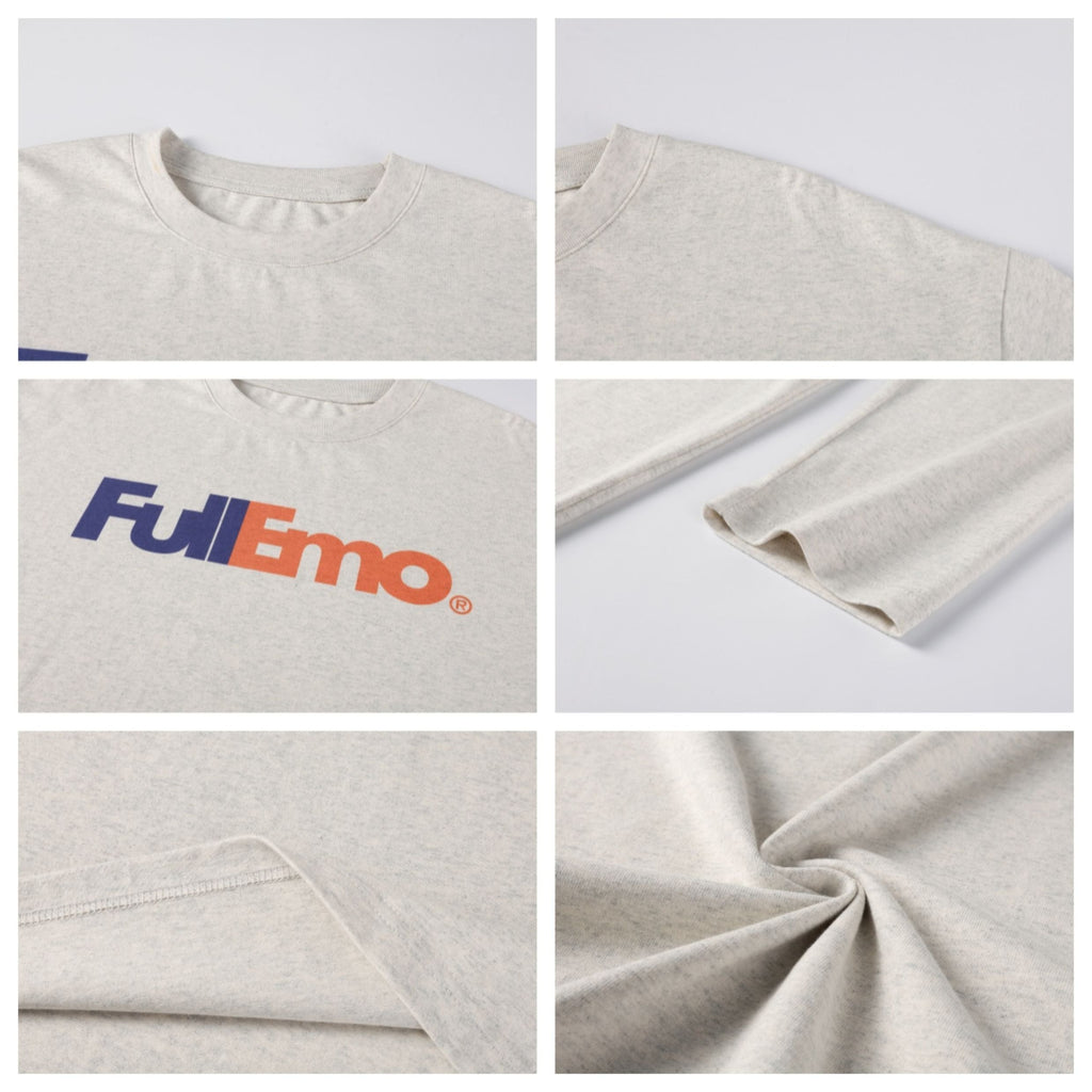 NOVACAM Vintage Playful Logo Long Sleeve Tee