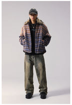 Remedy Gradient Plaid Quilted Lined Shirt Jacket