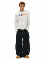 NOVACAM Vintage Playful Logo Long Sleeve Tee