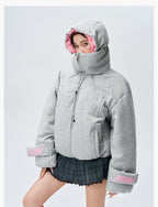 MEDM Embossed Logo Hooded Down Jacket