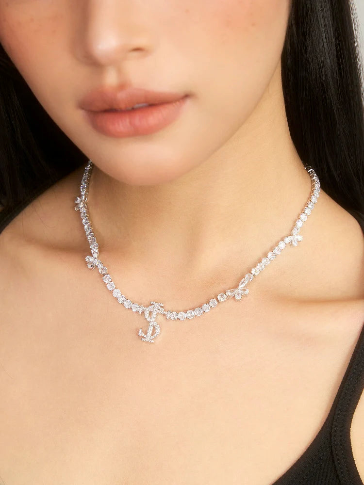 Small Town Kid Butterfly Zirconia Full Diamond Chain Necklace
