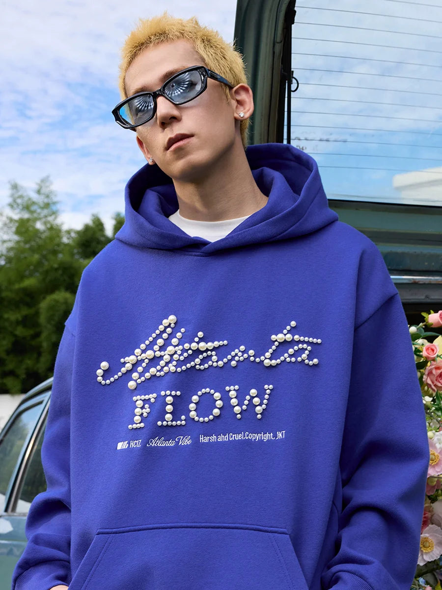 Harsh and Cruel Pearl Embroidery Hoodie