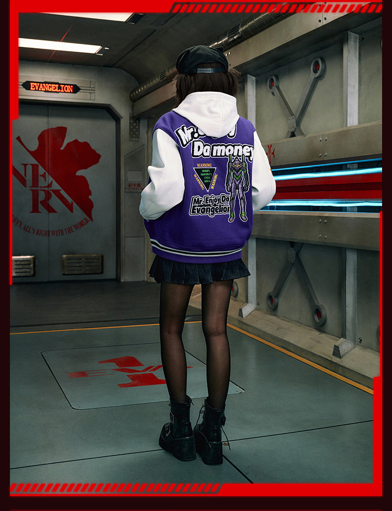 MEDM x EVA Unit-00, Unit-01, Mark.06 Leather Varsity Jacket