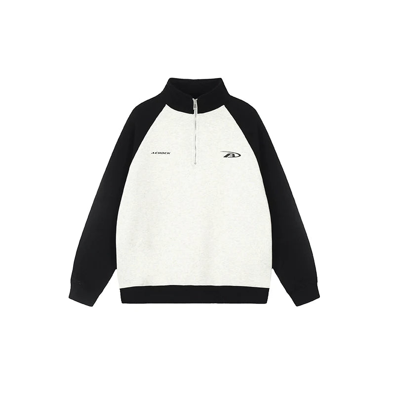Achock Color Blocking Half-Zip Sweatshirt