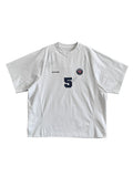 Aurocean Dirty Dye Aged Vintage Patch Embroidered Soccer Jersey Tee
