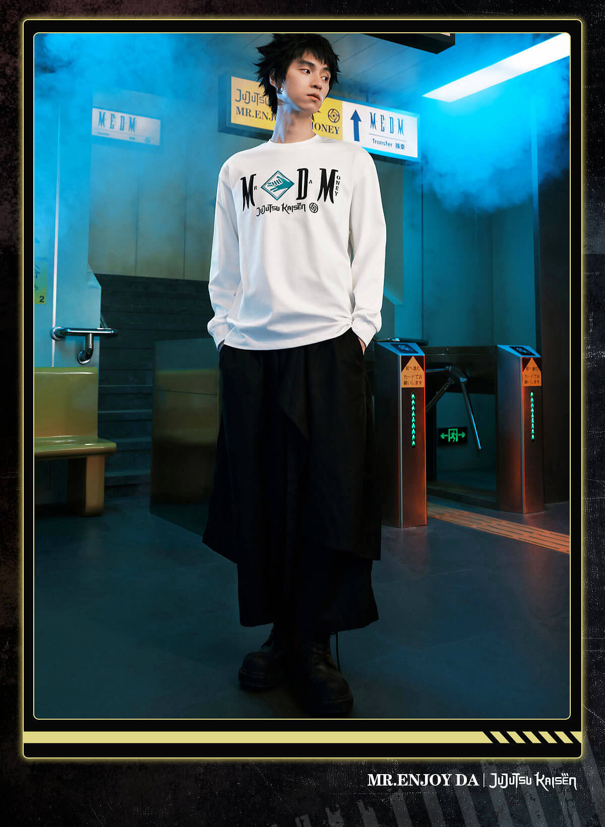 MEDM × Jujutsu Kaisen Character Print Embroidered Long Sleeve Tee