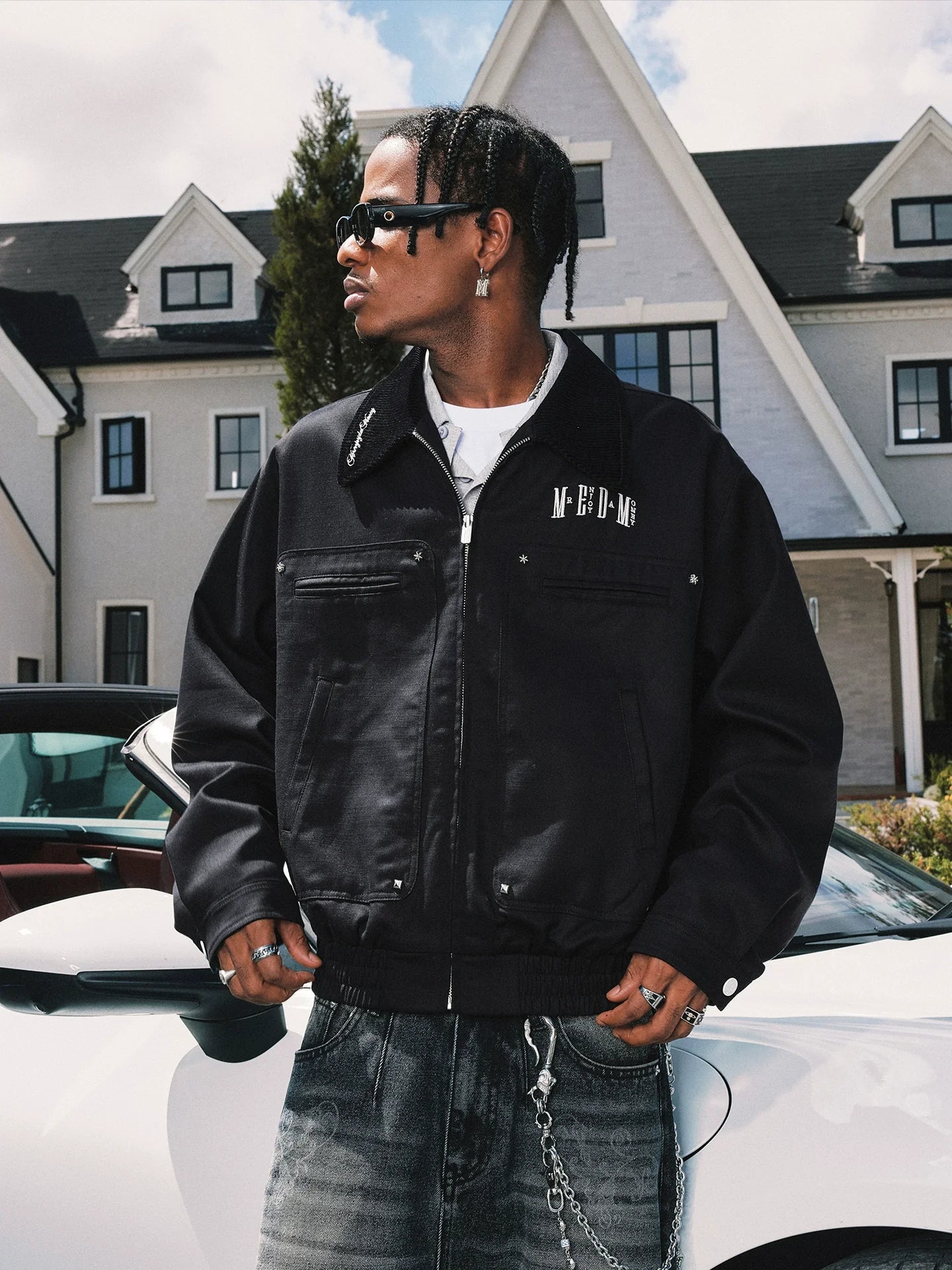 MEDM Studded Harrington Jacket