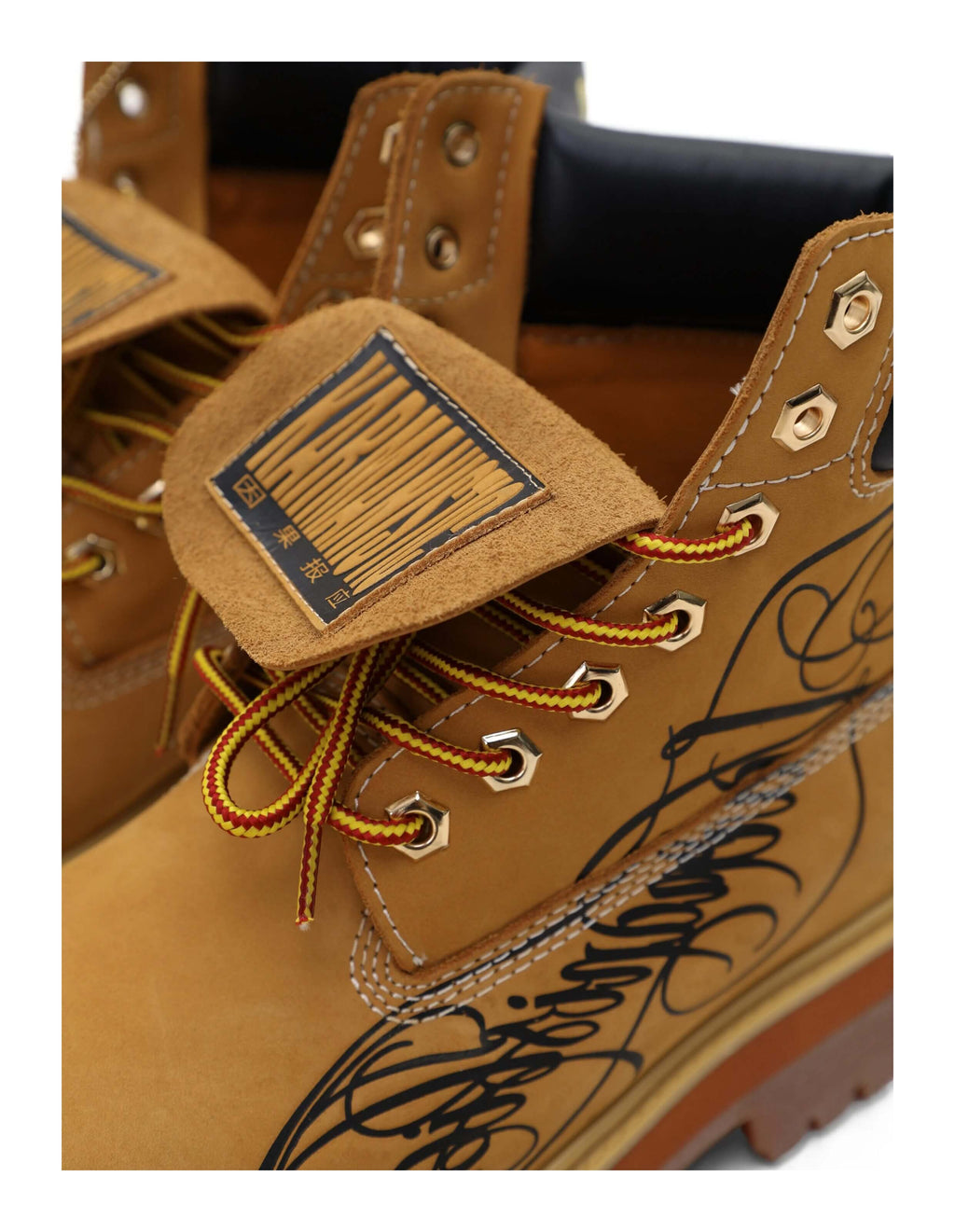KARMANISTIC Nubuck Leather Embroidered Work Boots