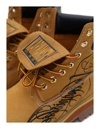 KARMANISTIC Nubuck Leather Embroidered Work Boots