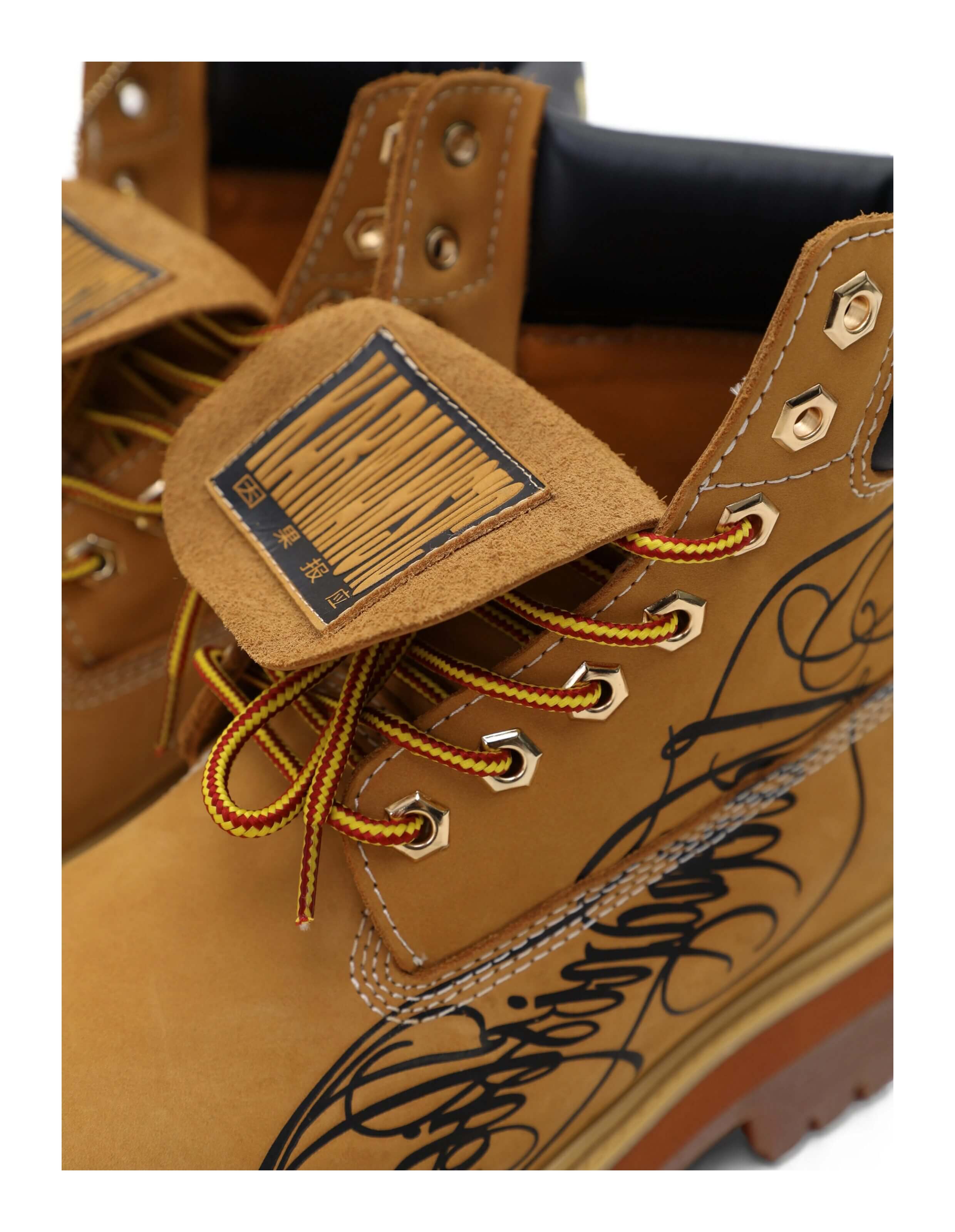 KARMANISTIC Nubuck Leather Embroidered Work Boots