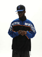UNTILWERICH Half Zip Color Block Fleece Sweatshirt