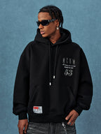 MEDM Rhinestone Star Logo Embroidered Hoodie
