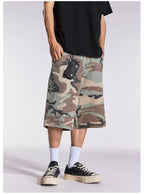 Remedy Leopard and Camouflage Work Painter Baggy Shorts
