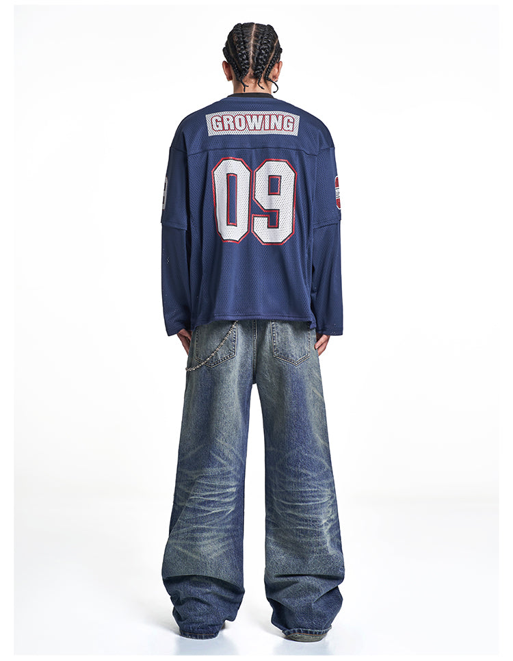 F3F Select 09 Numbered Mesh Long Sleeve Hockey Jersey