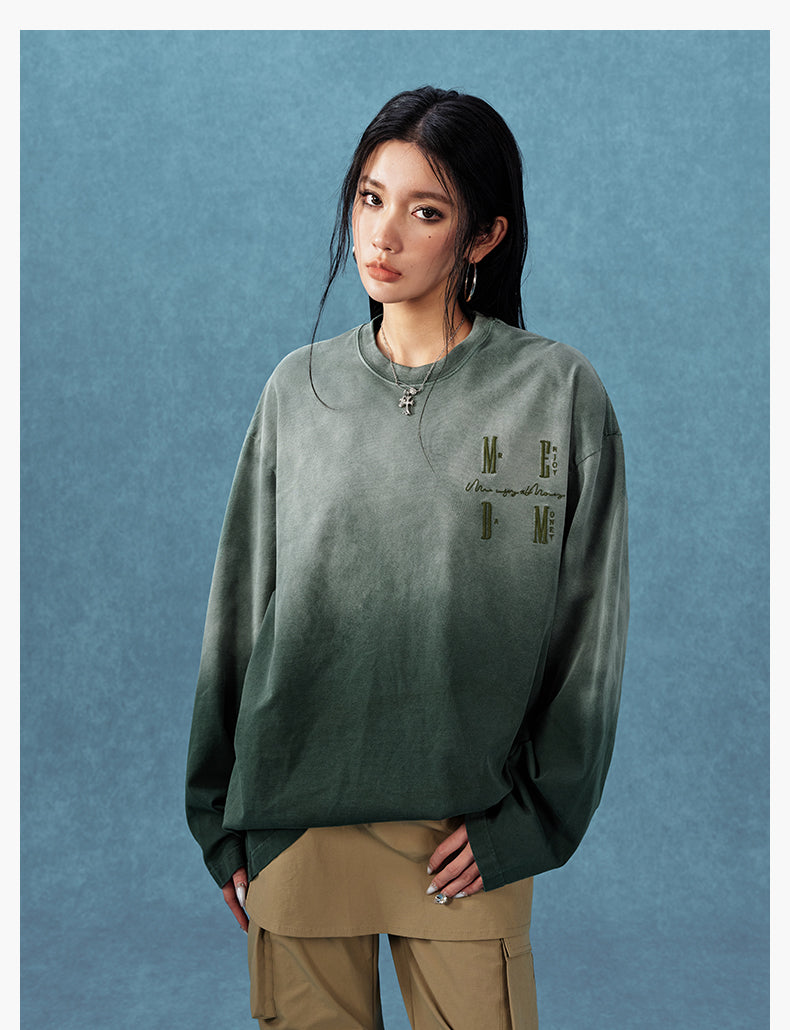 MEDM Gradient Washed Long Sleeve Tee
