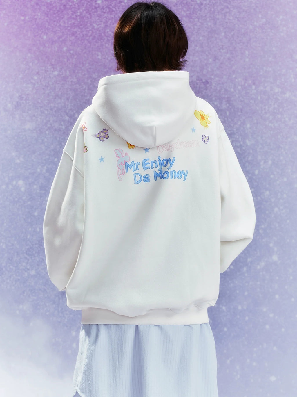 MEDM Graffiti Flower Print Hoodie