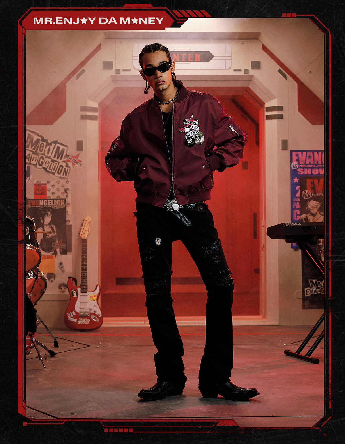MEDM x EVA NEVER END Character Portraits MA-1 Bomber Jacket