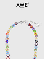 AWE Sunflower Daisy Large Beaded Necklace
