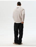 MEDM Floral Embroidered Mohair Knit Sweater