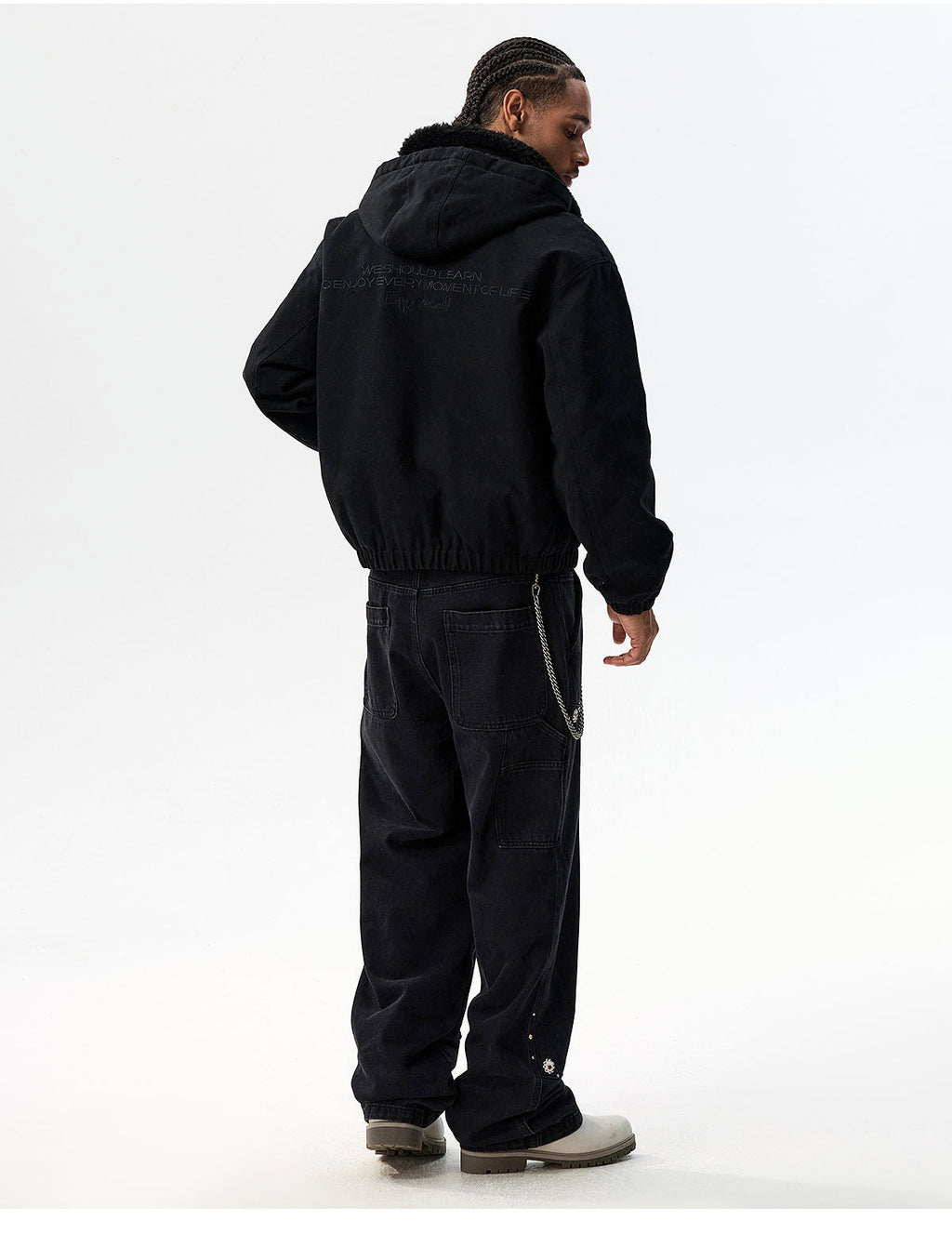 MEDM Sherpa Fleece Quilted Work Jacket