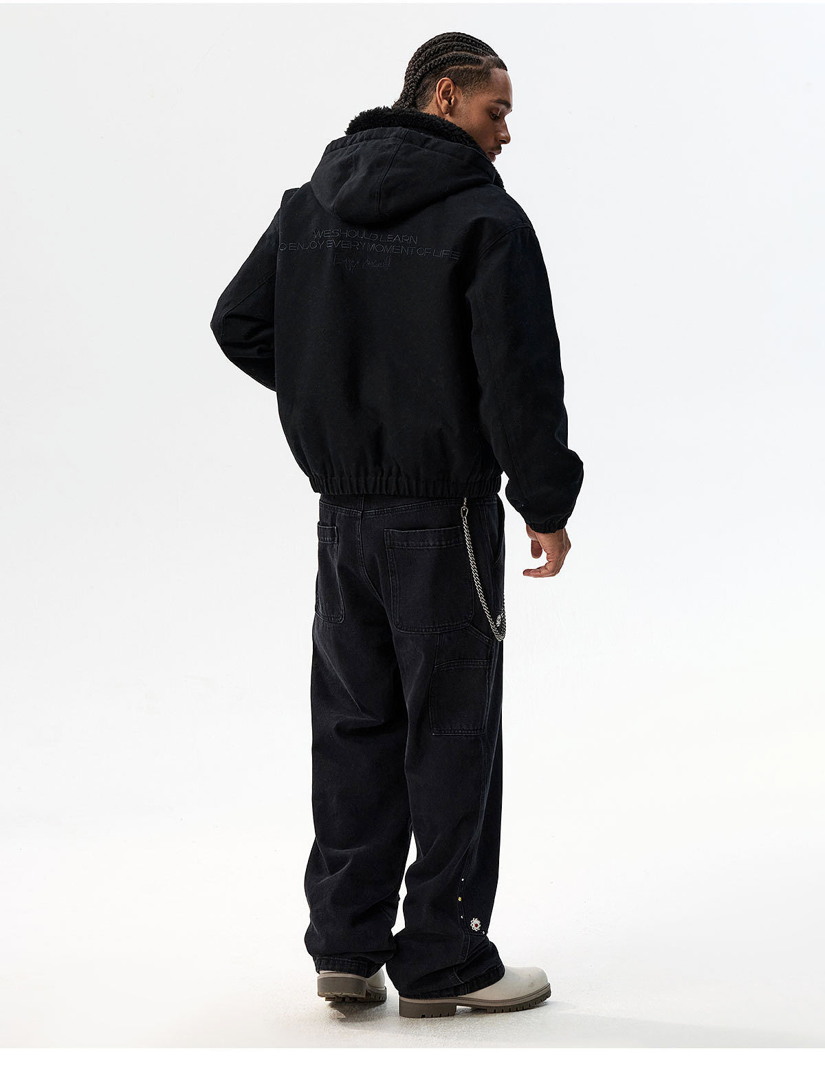 MEDM Sherpa Fleece Quilted Work Jacket