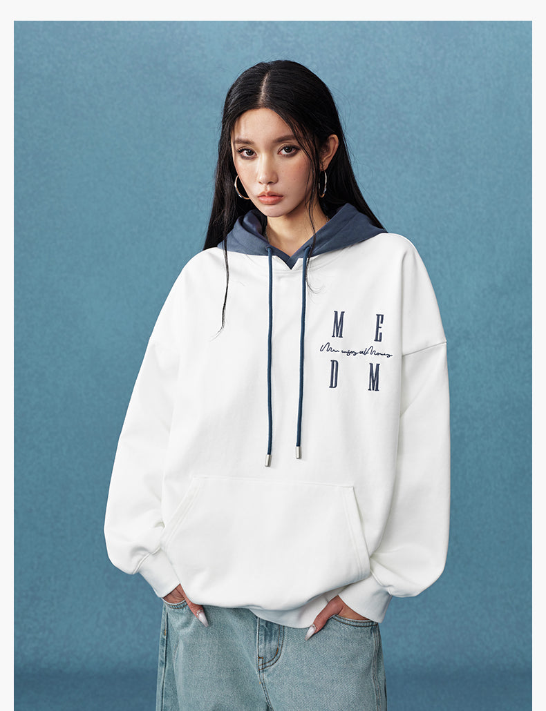 MEDM Layered Look Color Block Hoodie