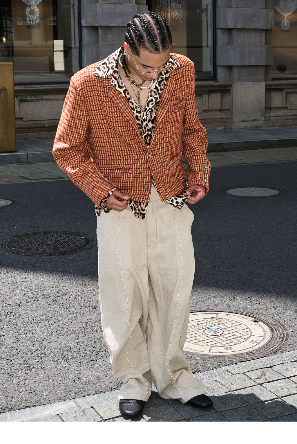 STEEPC Leopard Print Long Sleeve Shirt