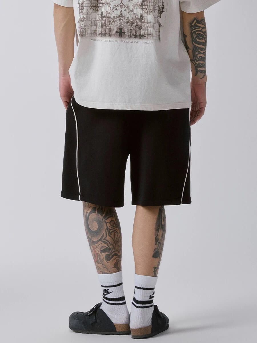 F2CE Badge Embroidered Side Stripe Sweat Shorts