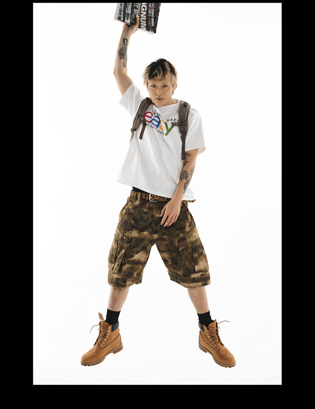 NOVACAM Camouflage Multi-Pocket Baggy Cargo Shorts