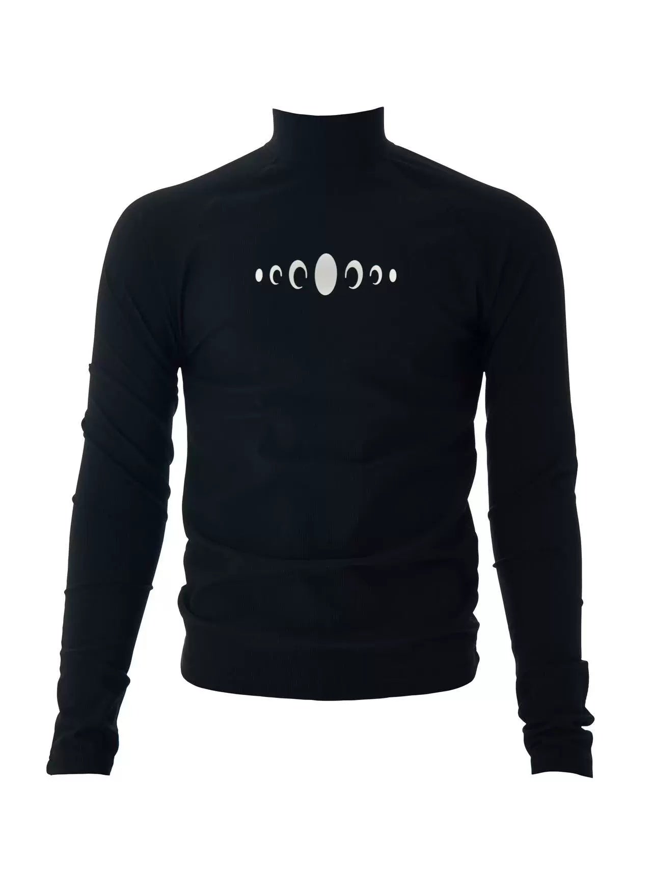 KARMANISTIC Slim Stretch Mock Neck Long Sleeve Tee