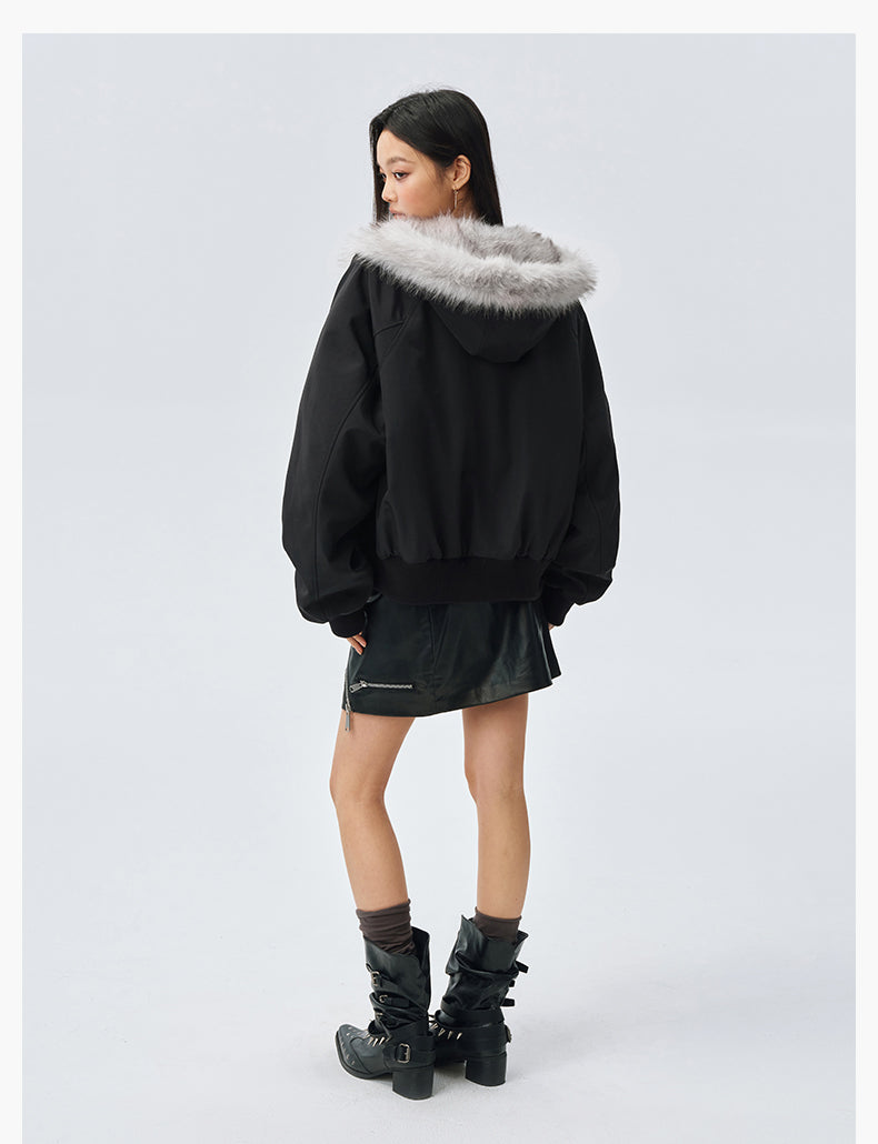 MEDM Fur-Lined Hooded Jacket