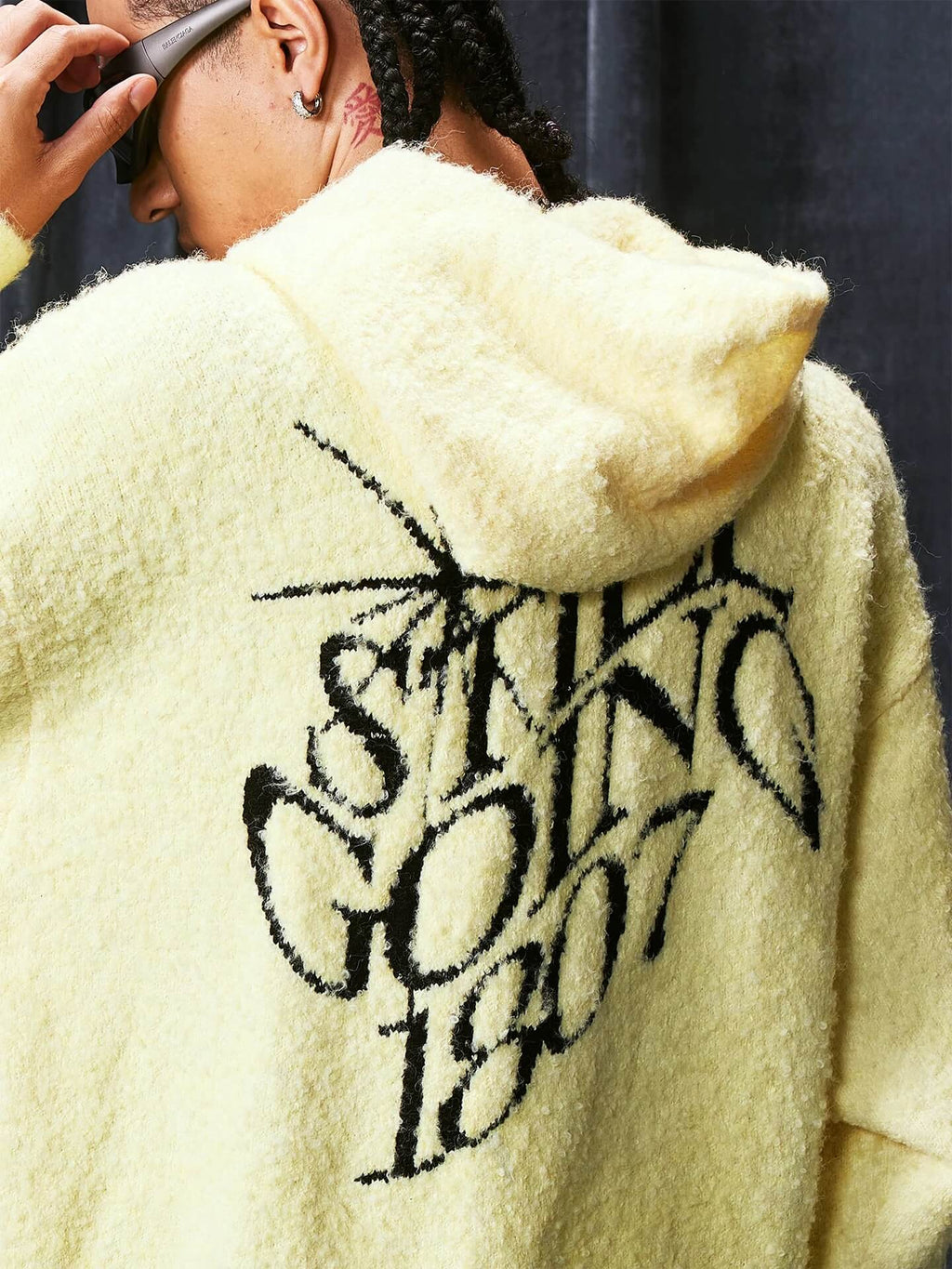 1807 STILLGOING Jacquard Knit Zip Up Hoodie