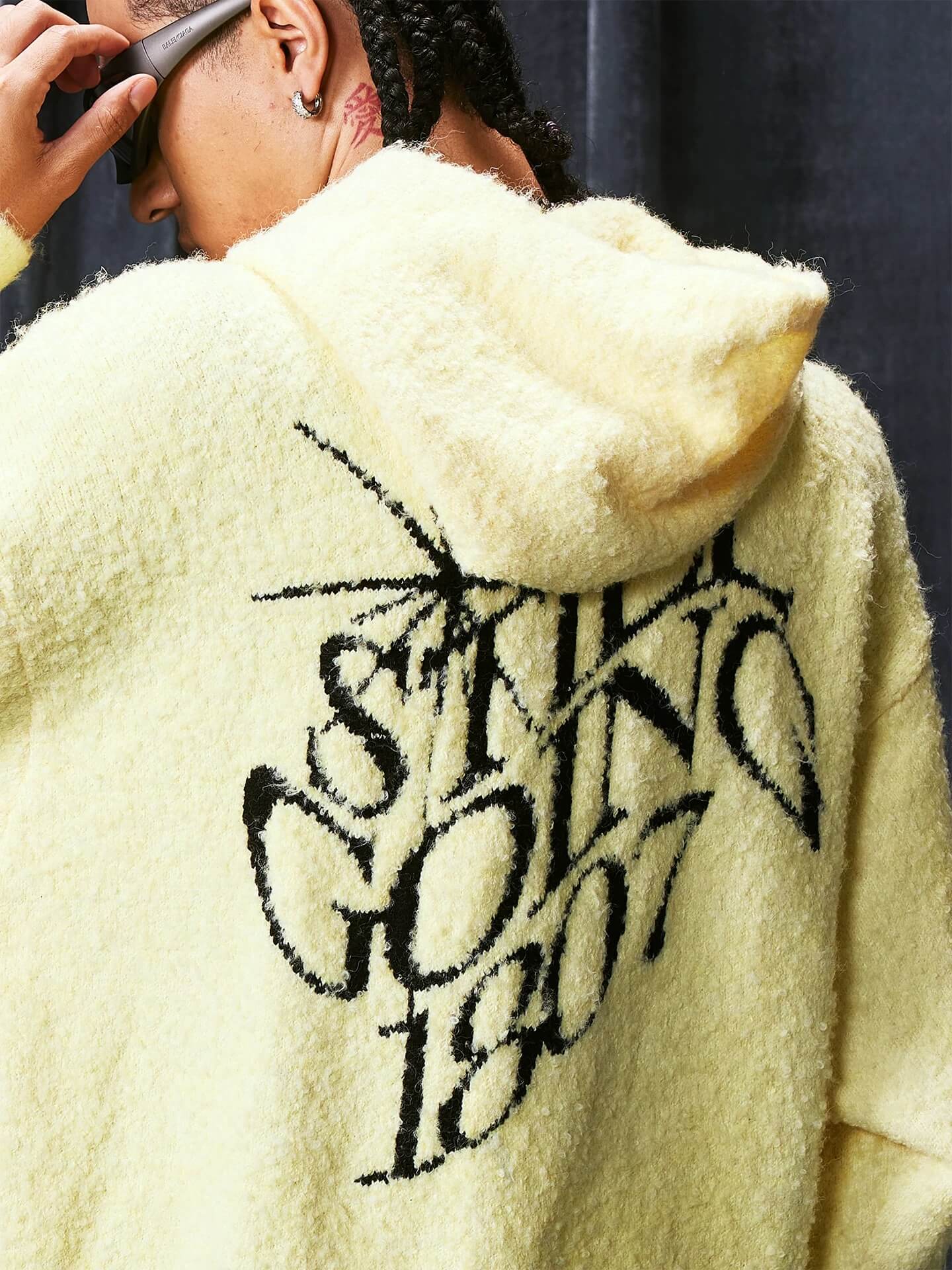1807 STILLGOING Jacquard Knit Zip Up Hoodie