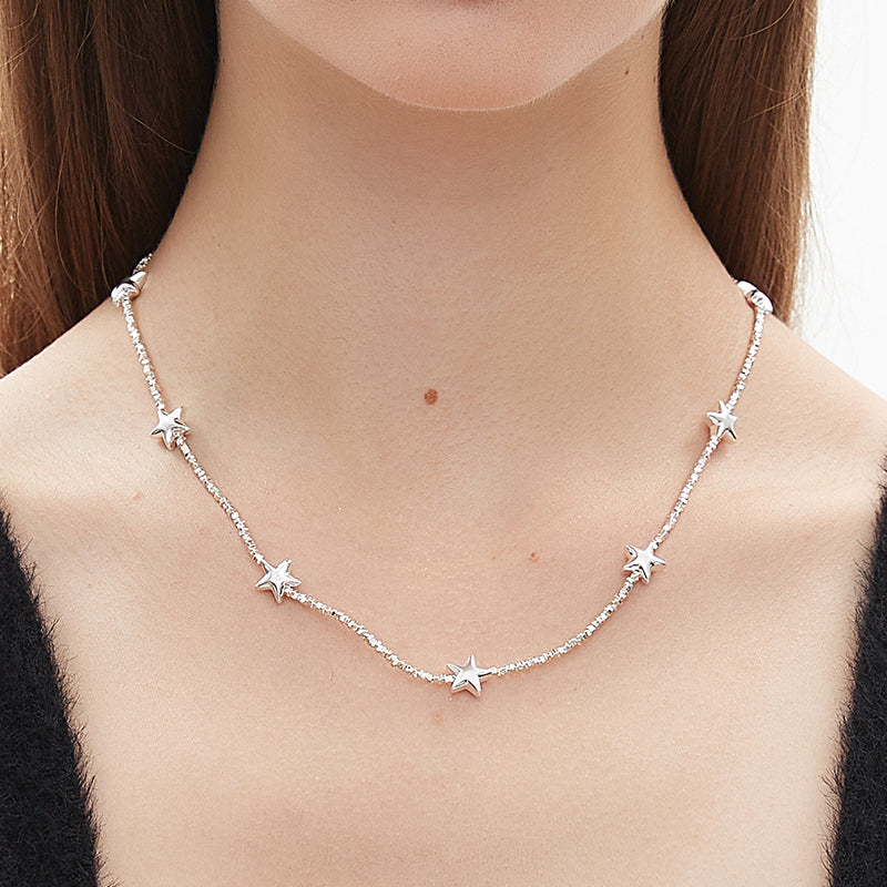 AWE Silver Star Chain Necklace