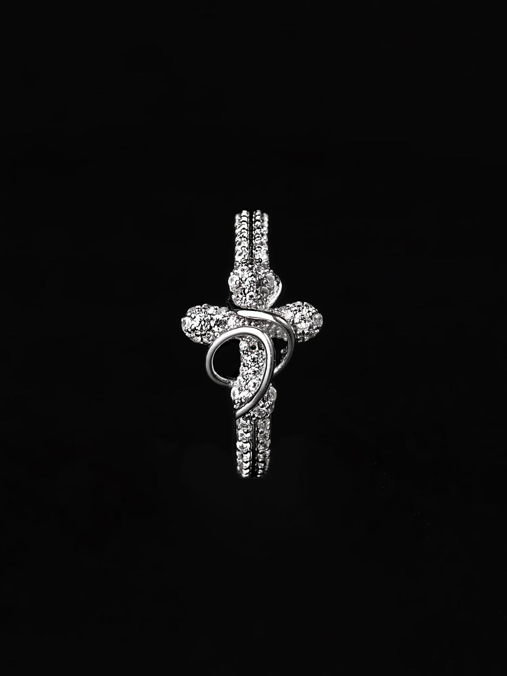 Small Town Kid Cubic Zirconia Cross Diamond Ring