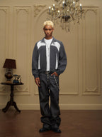 YADcrew Color Block Deconstructed Track Jacket