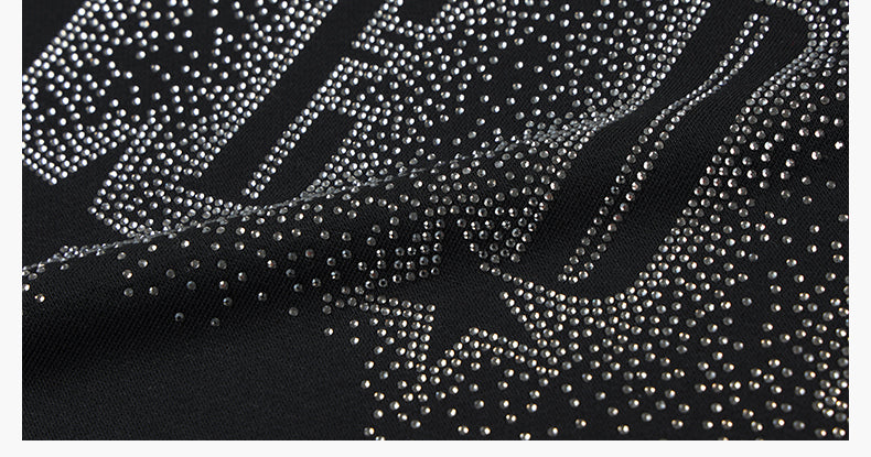 MEDM Rhinestone Star & Logo Hoodie