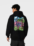 Achock Character Pattern Print Hoodie