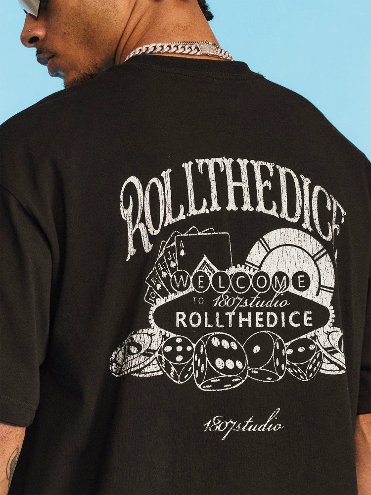 1807 ROLLTHEDICE Vintage Print Tee