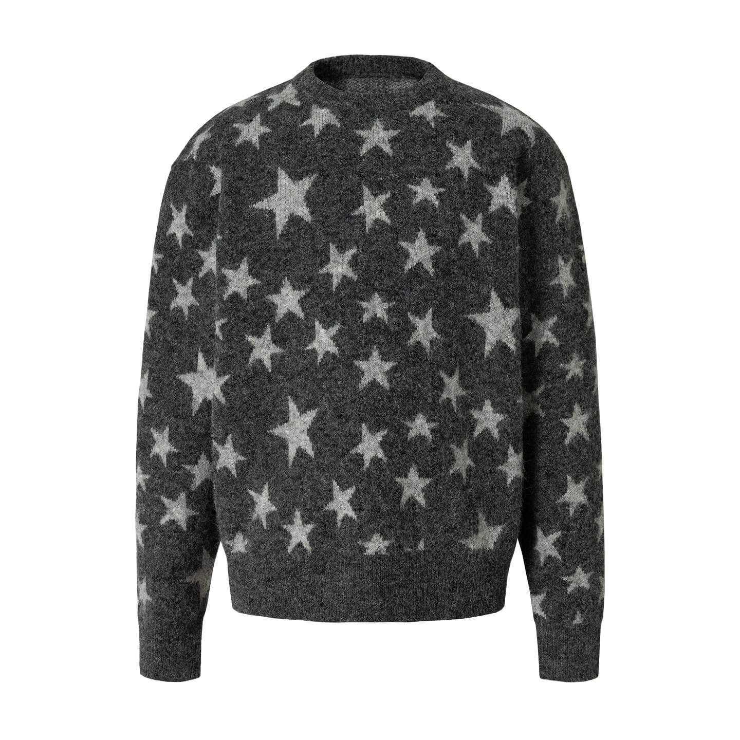 YADcrew All Over Star Fuzzy Knit Sweater
